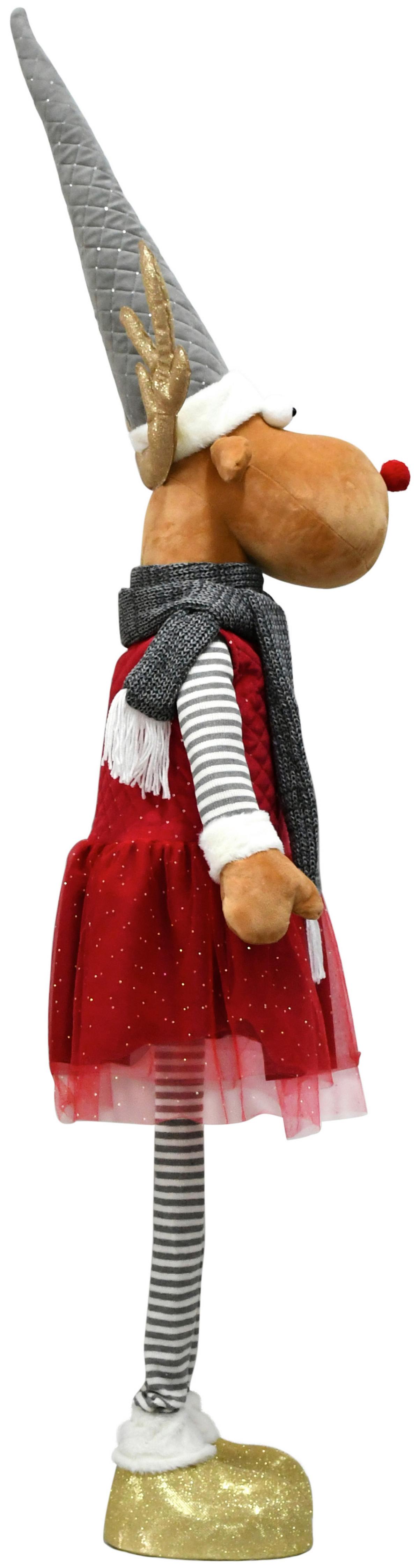 Dekoračný sob teleskopické nohy: 140-185 cm - sivá/biela, kov/textil (50/140-185/32cm) - Mömax