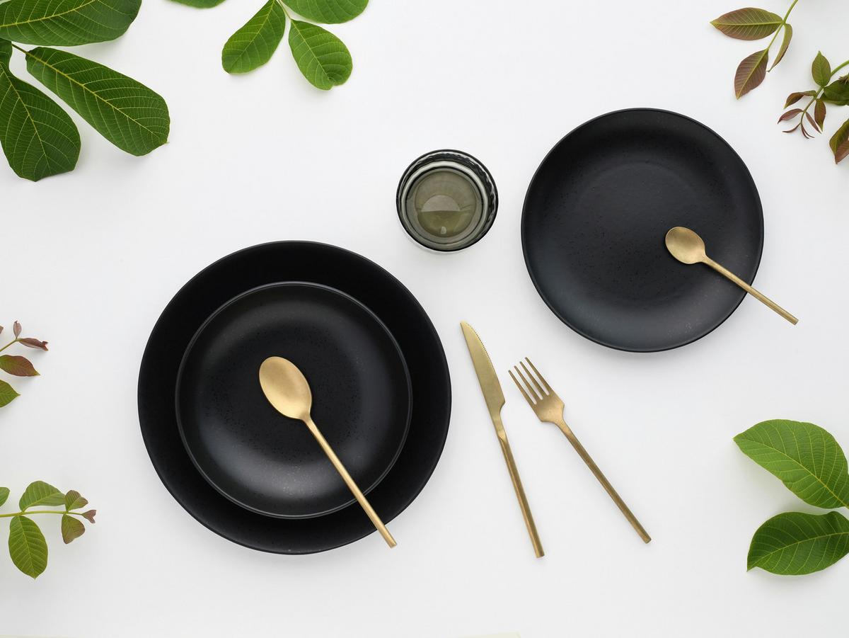Tafelservice Magic Black Coupe 12--Teilig., Schwarz - Schwarz, Basics, Keramik - Creatable