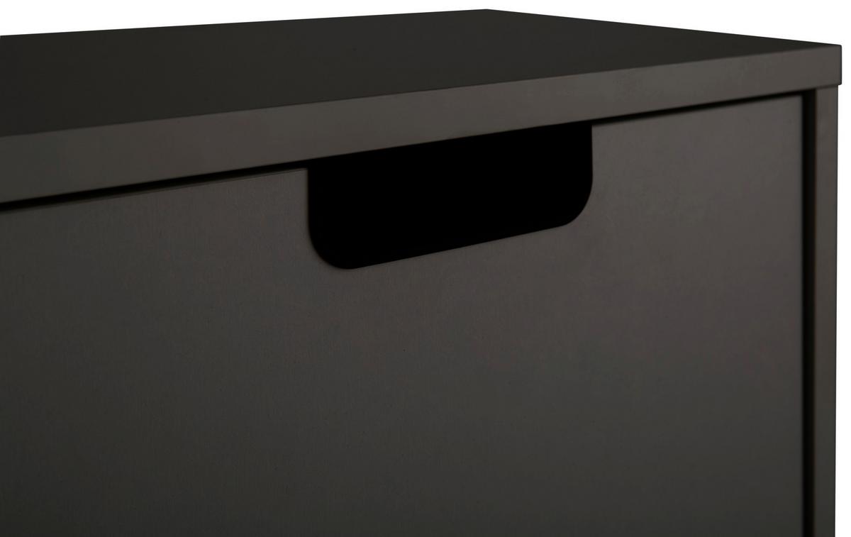 Unterschrank Schwarz/eichefarben B: 59,8 Cm - Eichefarben/Schwarz, Design, Holzwerkstoff (59,8/85,2/19,55cm) - MID.YOU