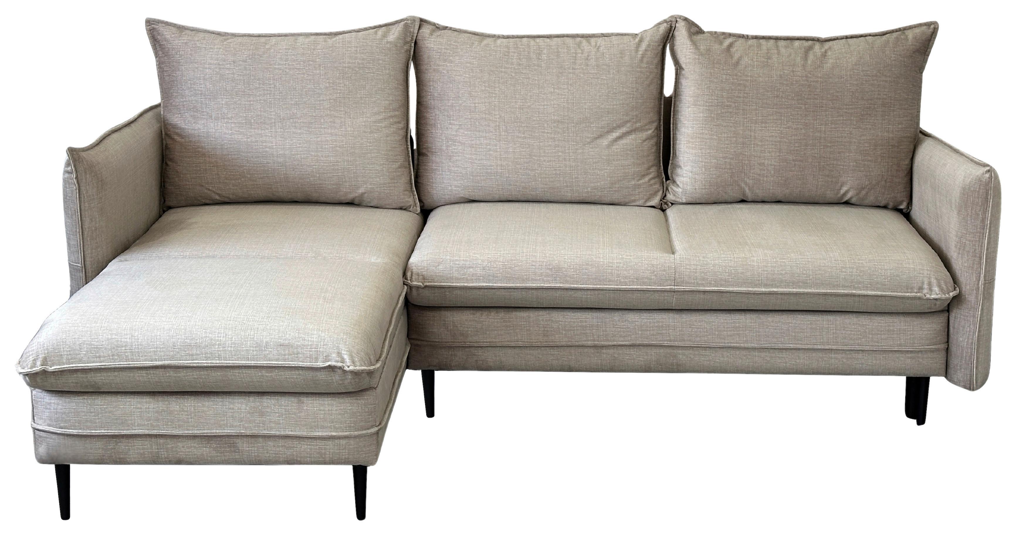 Ecksofa Melody - Beige/Schwarz, Design, Textil (170/235cm) - MID.YOU