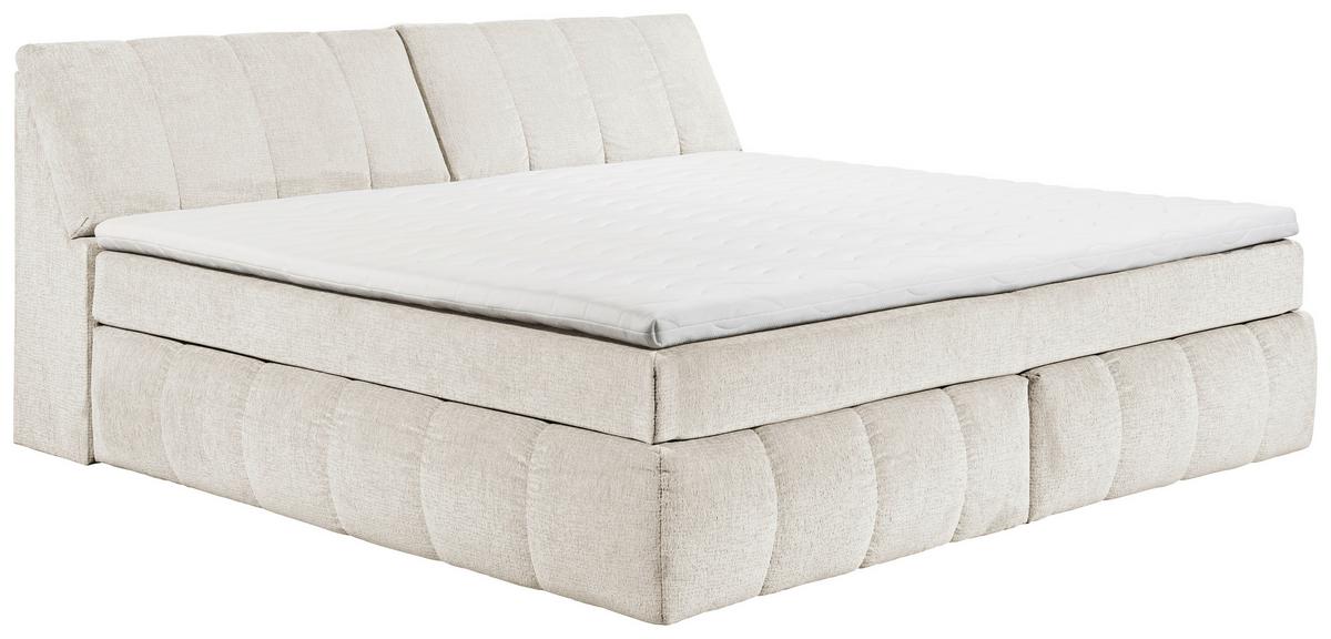 Boxspringbett Elkford 6 Mit Topper & Bettkasten 240x200 - Creme, MODERN, Holzwerkstoff/Textil (240/200cm) - MID.YOU