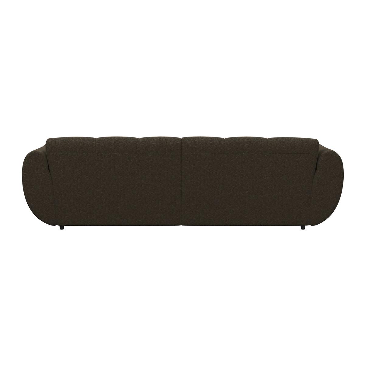 Ecksofa Panda Chenille braun, 280x178cm - Schwarz/Braun, Trend, Textil (280/178cm)