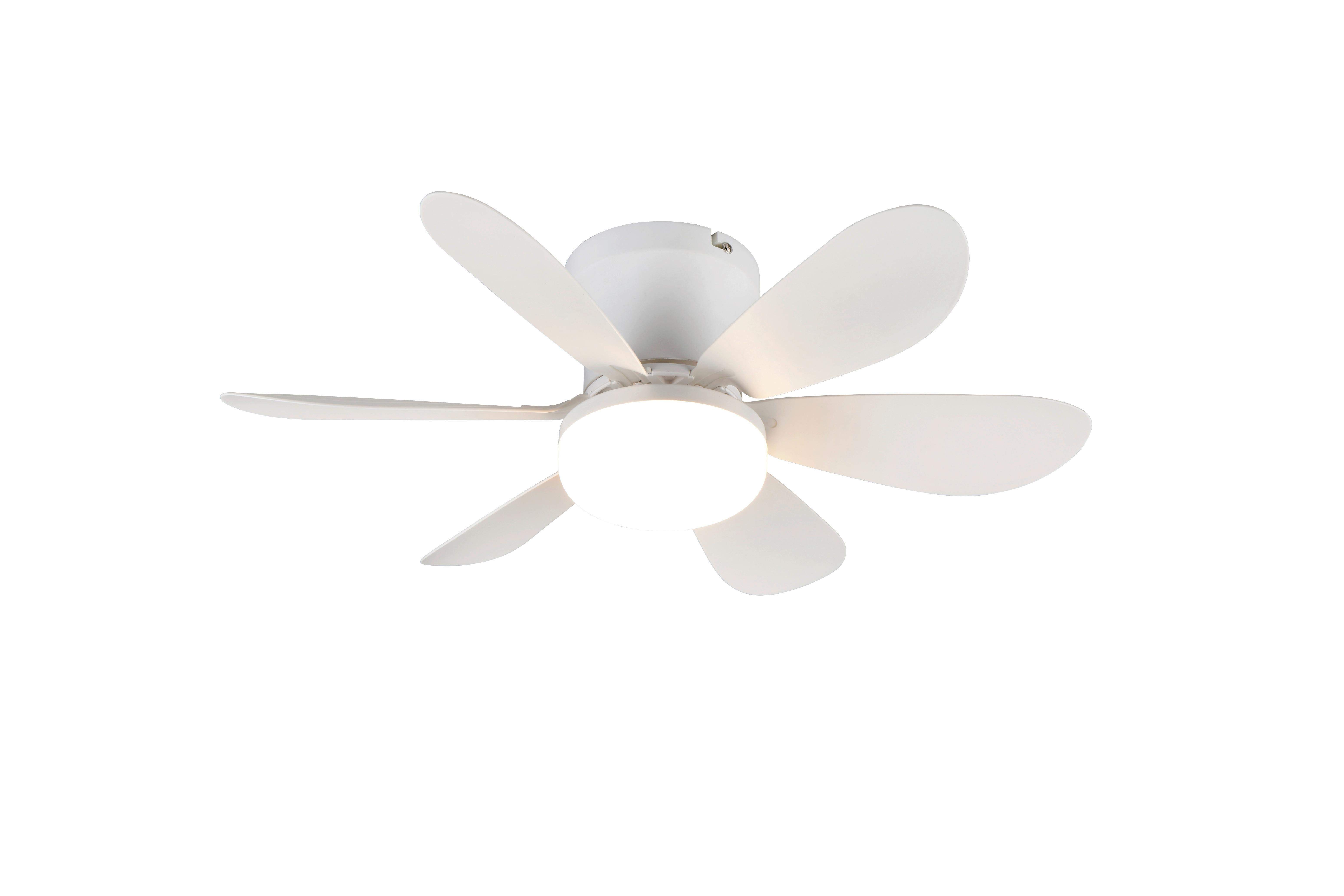 Deckenventilator Lund Weiß D: 53 cm - Weiß, Basics, Kunststoff (53,0/31,0cm)