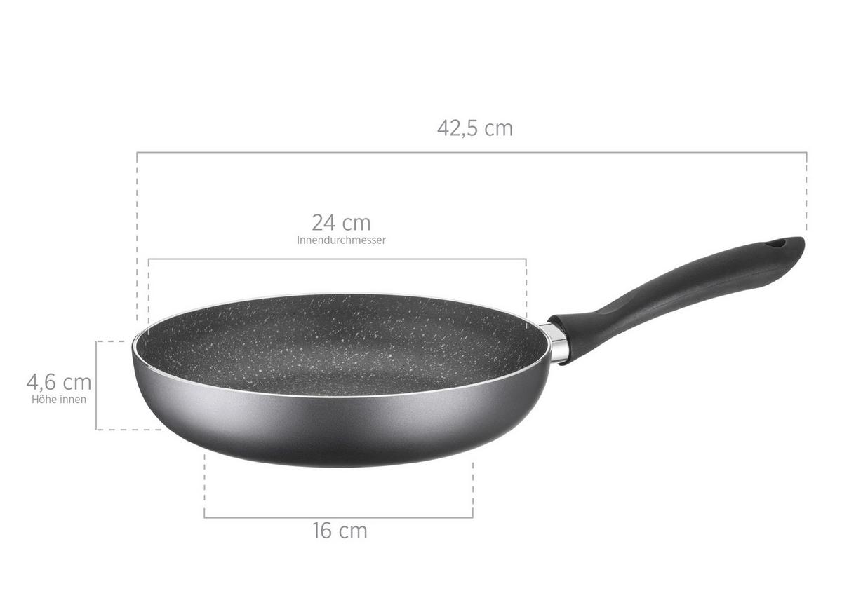 Kochtopfset 6-Tlg. Antihaftbeschichtet - Transparent/Schwarz, Basics, Glas/Metall - Mäser