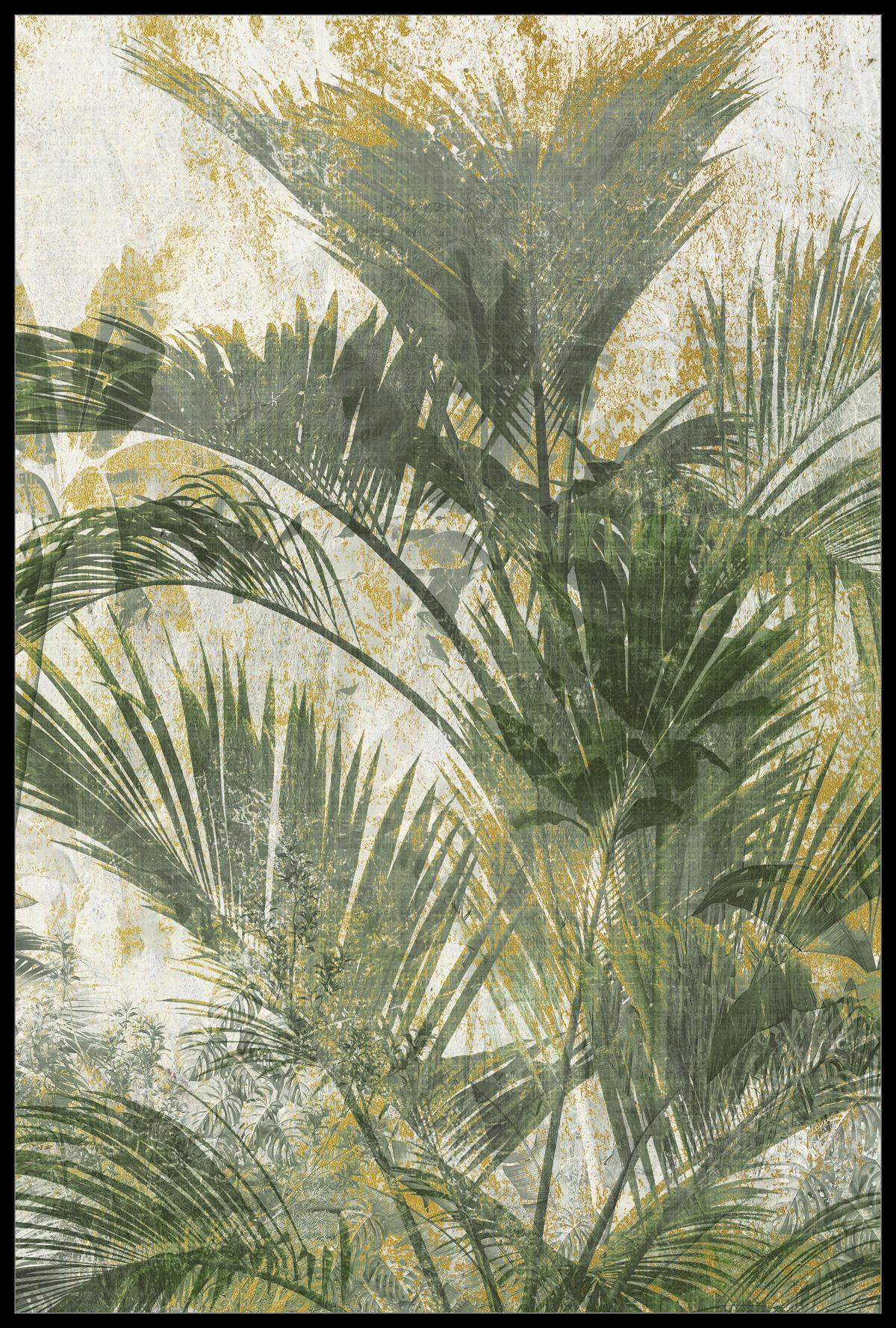 Obraz na plátne Denise 60/90cm - čierna/zelená, Modern, kompozitné drevo/textil (60/90cm) - Premium Living