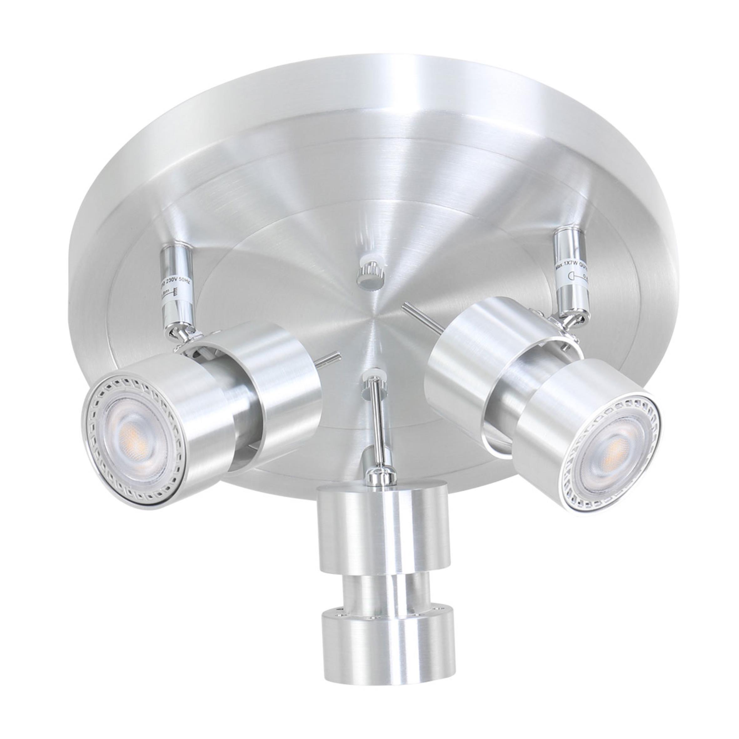 Deckenleuchte Natasja Led - Silberfarben, Trend, Metall (12/12/12cm)