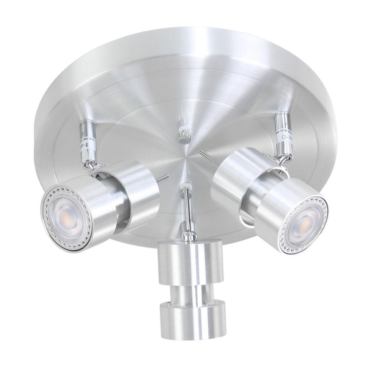 Deckenleuchte Natasja Led - Silberfarben, Trend, Metall (12/12/12cm)