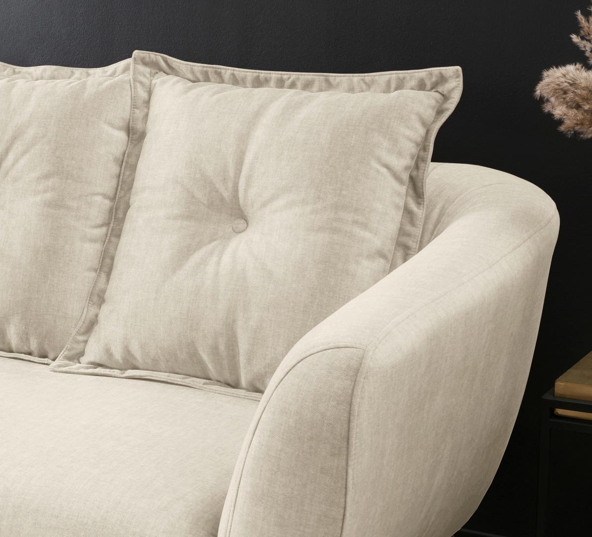 3-Sitzer-Sofa Baggio Beige, Buchefarben, B: 236 cm - Beige/Buchefarben, MODERN, Textil (236/94/103cm) - Livetastic