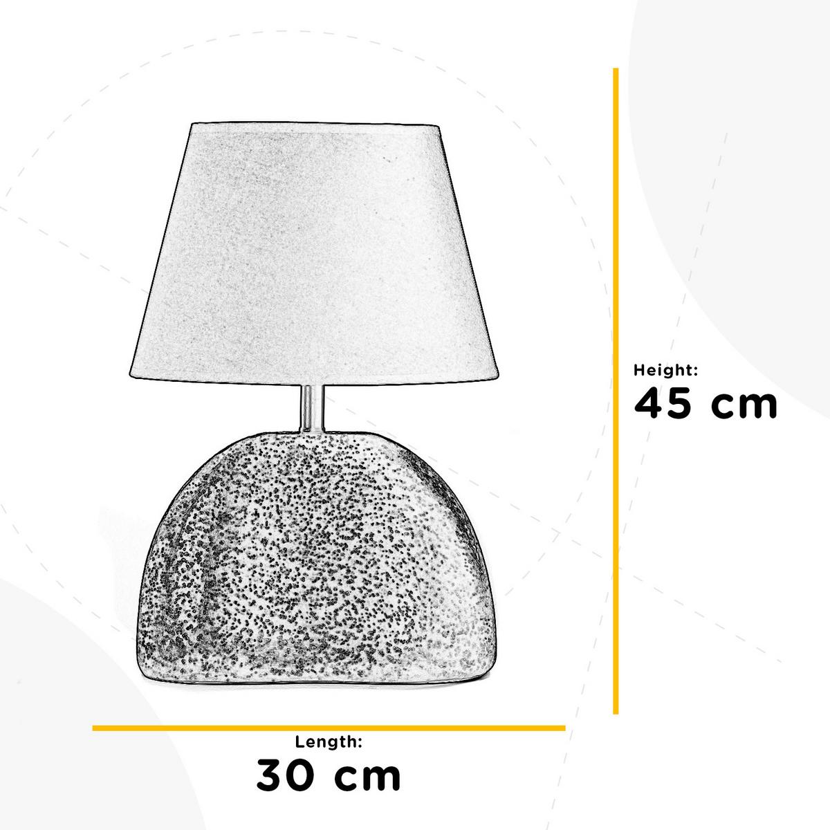 Tischleuchte 4971/Lg - Schwarz/Bronzefarben, Design, Keramik/Textil (30/20/45cm)