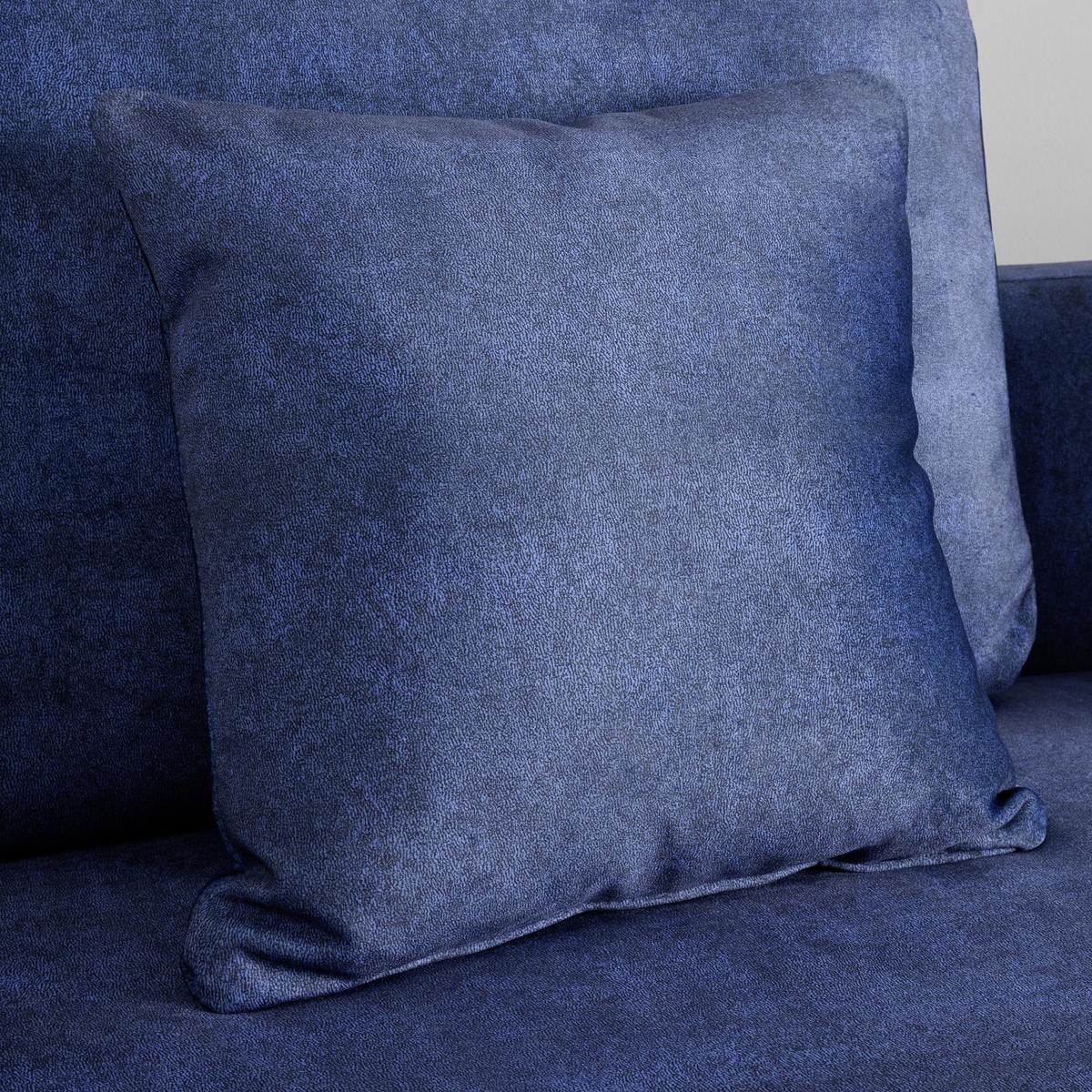 Sedací souprava DONNA - šedá/modrá, Moderní, kov/dřevo (345/68/176cm) - Bessagi Home