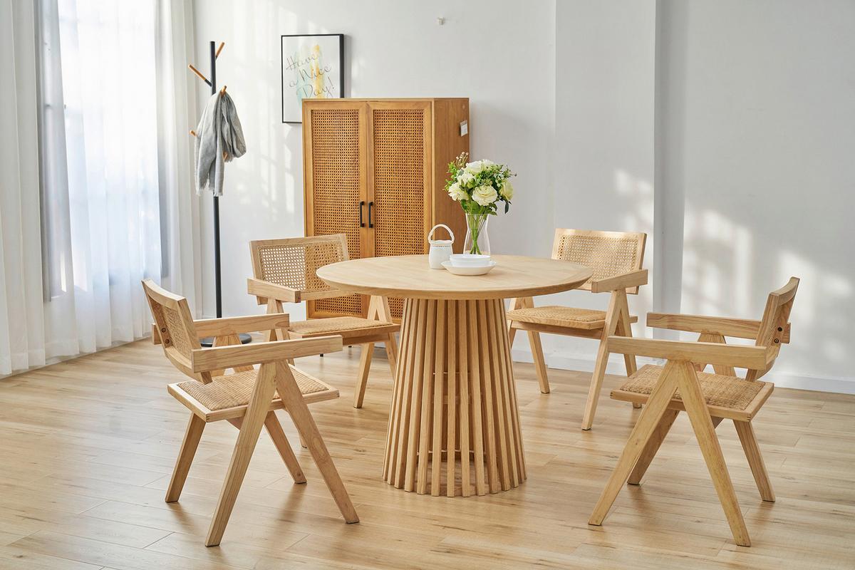ARMLEHNSTUHL Naturfarben B: 52cm - Naturfarben, MODERN, Holz (52/78/58cm) - MID.YOU