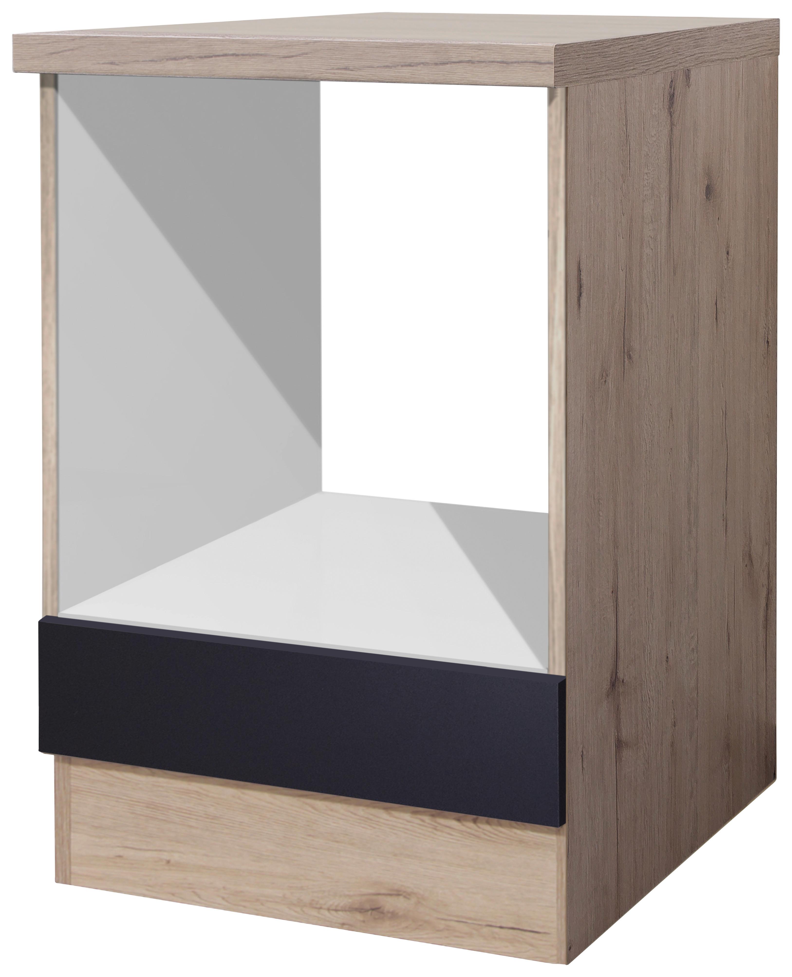 SKŘÍŇKA NA SPORÁK MILANO - barvy dubu/antracitová, Moderní, kompozitní dřevo (60/86/60cm)