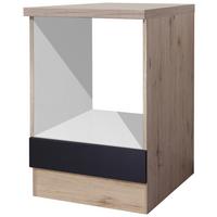 SKŘÍŇKA NA SPORÁK MILANO - barvy dubu/antracitová, Moderní, kompozitní dřevo (60/86/60cm)