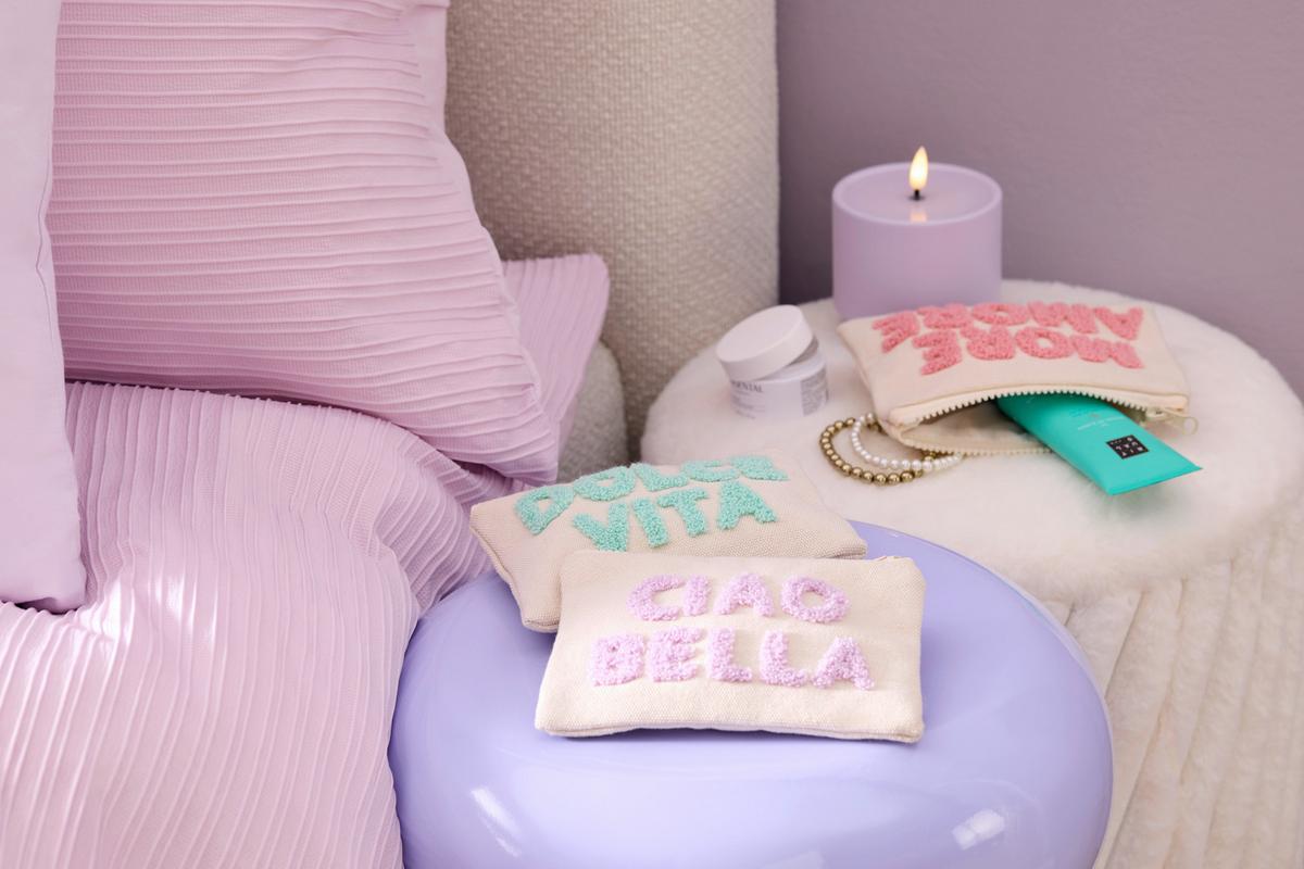 Kozmetická taška KIA - mätovozelená/béžová, Basics, kov/textil (16,5/10,5cm) - Mömax