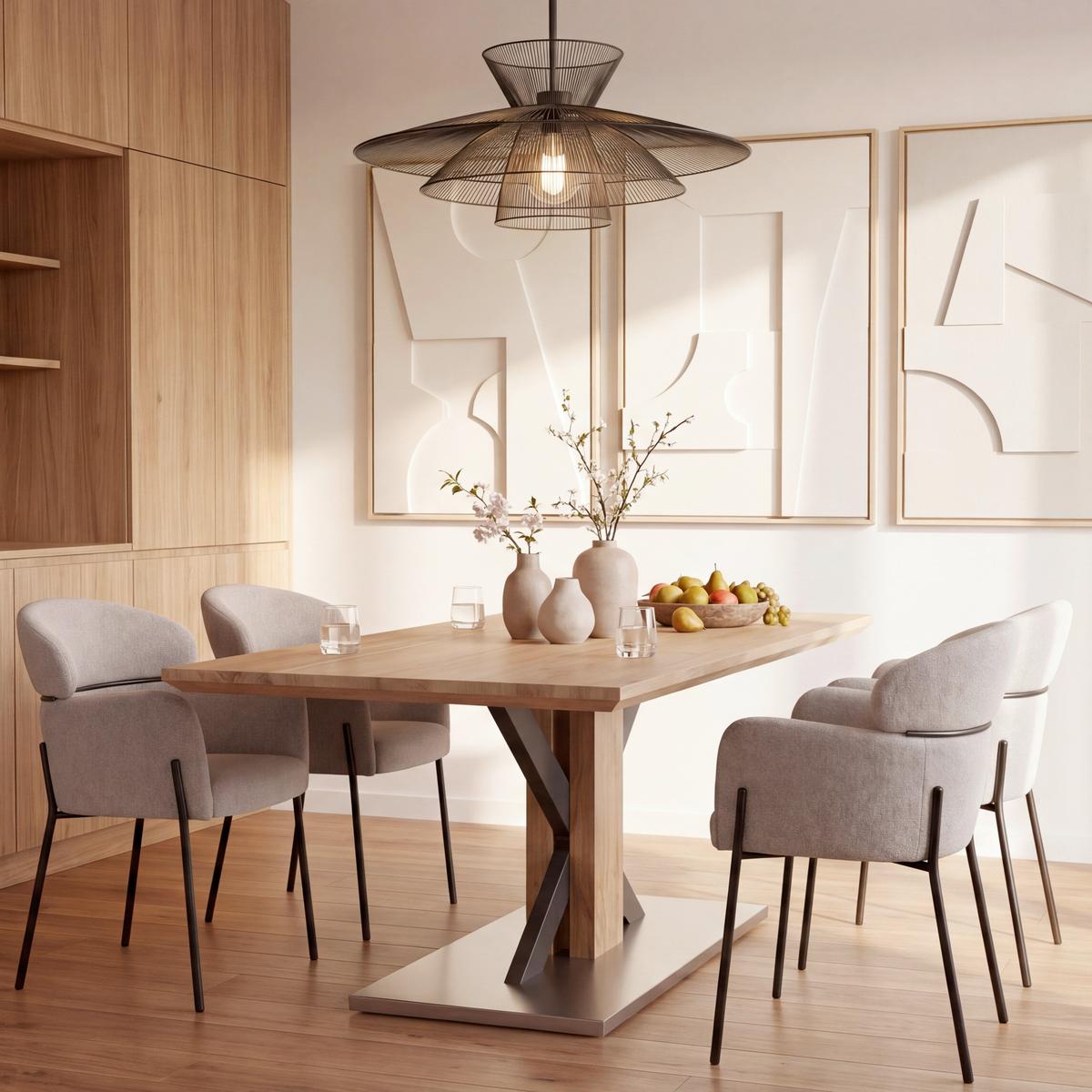 Židle s područkami Chloe, šedobéžová - černá/šedobéžová, Moderní, kov/textil (62/79/59,5cm) - Bessagi Home