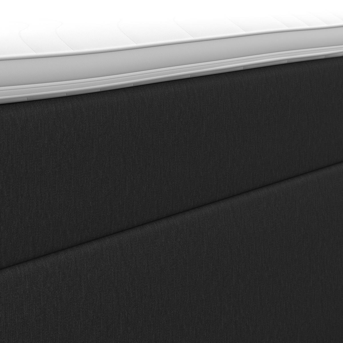 Boxspringová postel POLO 90x200, tmavě šedá - černá/tmavě šedá, Moderní, dřevo/textil (90/200cm) - Bessagi Home