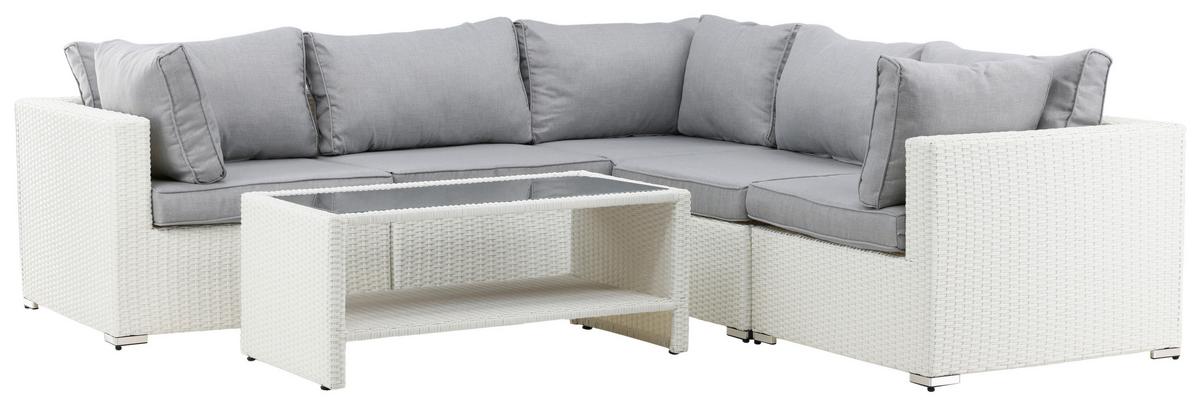 Loungegarnitur Amazon - Hellgrau, KONVENTIONELL, Kunststoff (87/249cm) - Gardenson