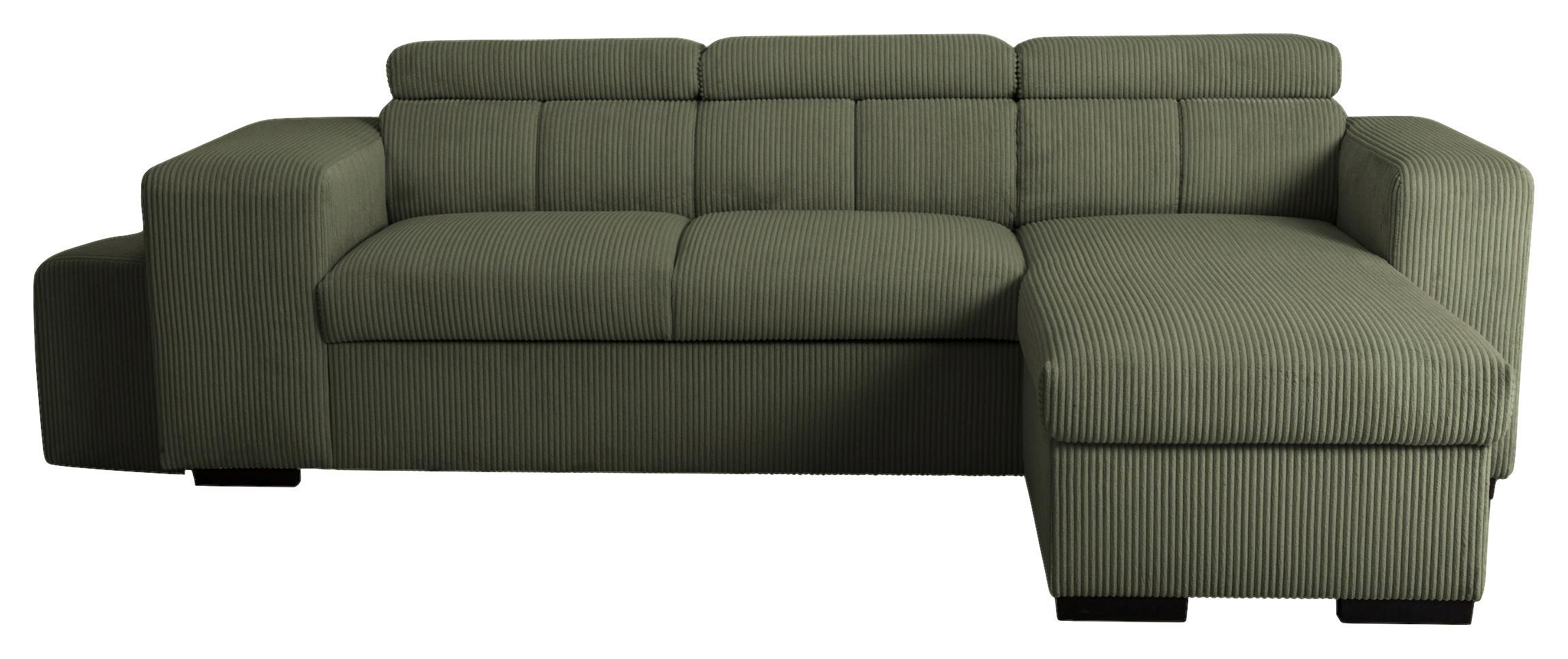 Ecksofa Sirius M olivgrün, 251x165cm - Olivgrün, KONVENTIONELL, Holz/Holzwerkstoff (251/165cm)