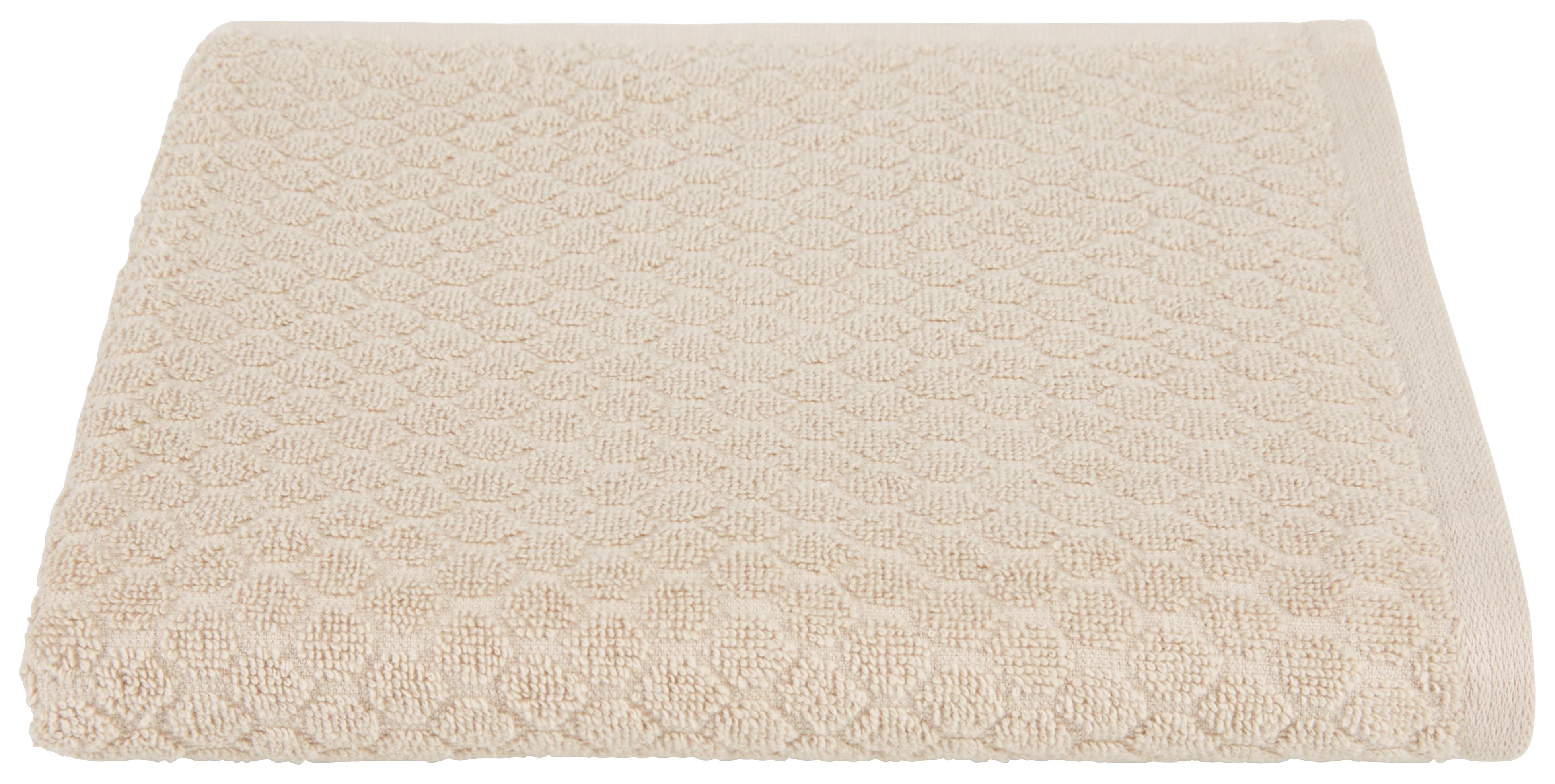 Duschtuch Elena Baumwolle 450 G/m2 Beige 70x140 Cm - Beige, MODERN, Textil (70/140cm) - Luca Bessoni