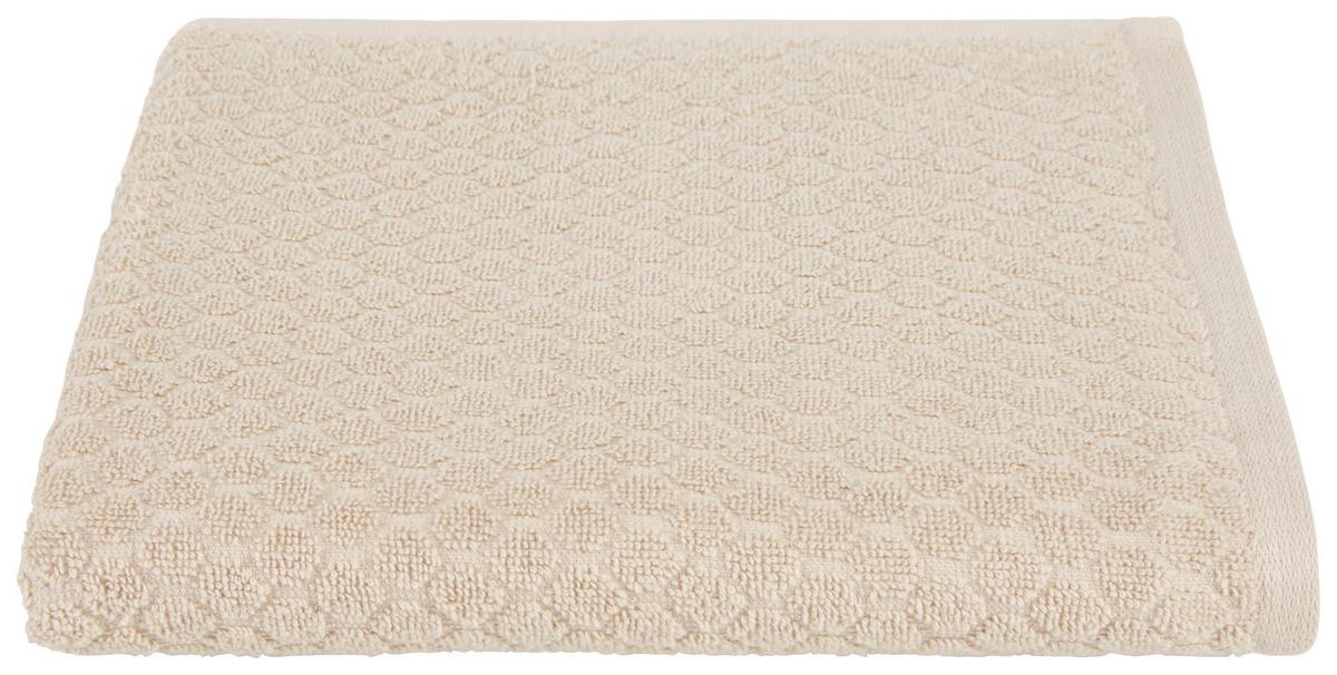 Duschtuch Elena Baumwolle 450 G/m2 Beige 70x140 Cm - Beige, MODERN, Textil (70/140cm) - Luca Bessoni