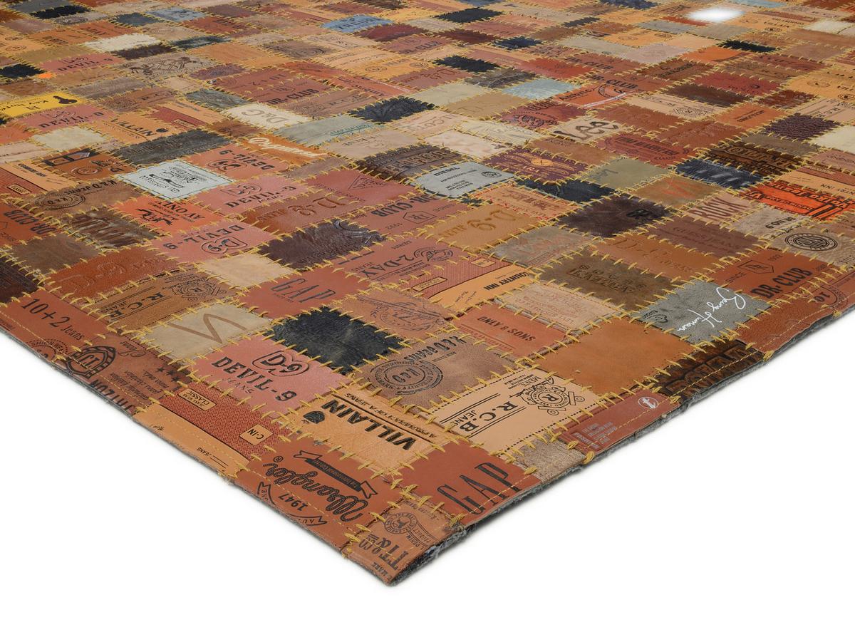 Lederteppich Labelstar Naturfarben 170x240 cm - Multicolor, Basics, Textil (170/240cm) - Novel