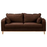 3-sitzer-sofa Beata Braun B: 193 Cm - Wengefarben/Braun, Design, Textil (193/86/87cm) - Livetastic