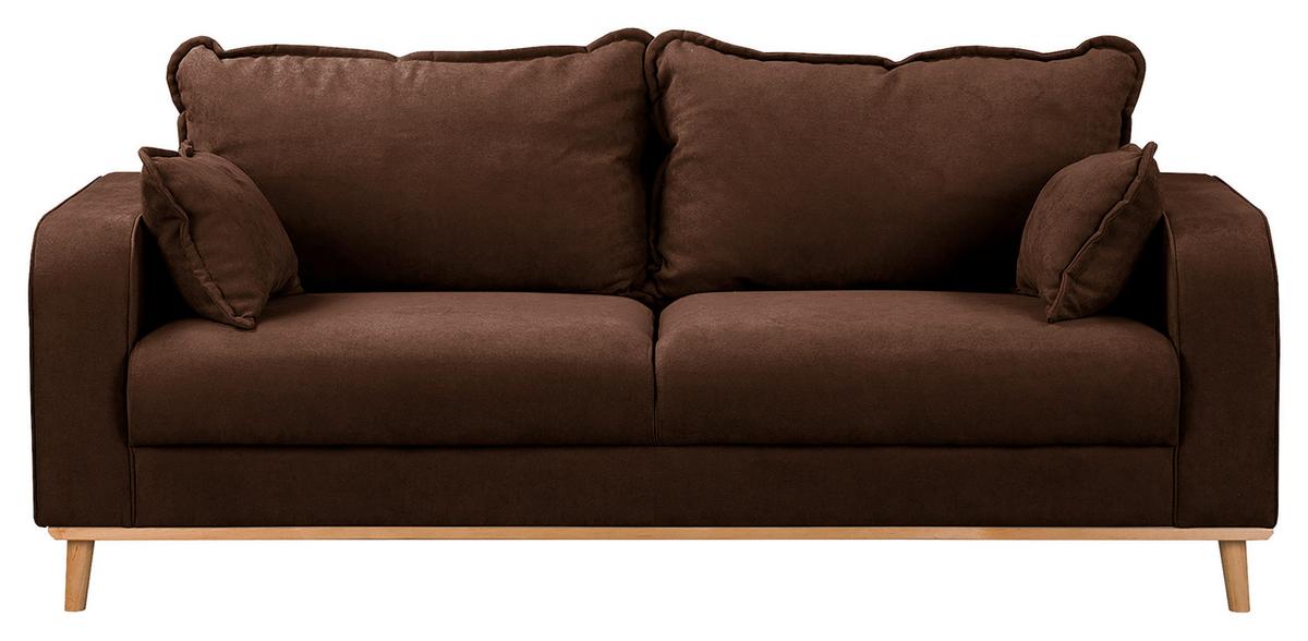 3-sitzer-sofa Beata Braun B: 193 Cm - Wengefarben/Braun, Design, Textil (193/86/87cm) - Livetastic