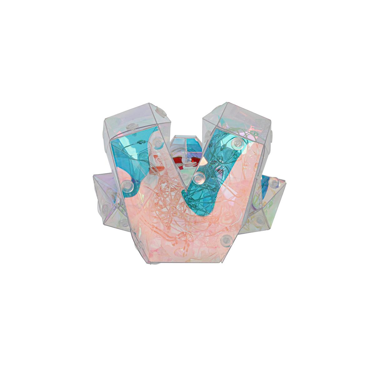 LED-Dekoleuchte Carolina - Transparent/Rot, Basics, Kunststoff (11,5/11/13,5cm) - Luca Bessoni