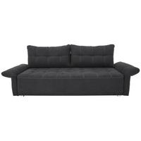 Veľká pohovka PASCAL, čierna - čierna, Basics, kov/drevo (221/91/107cm)