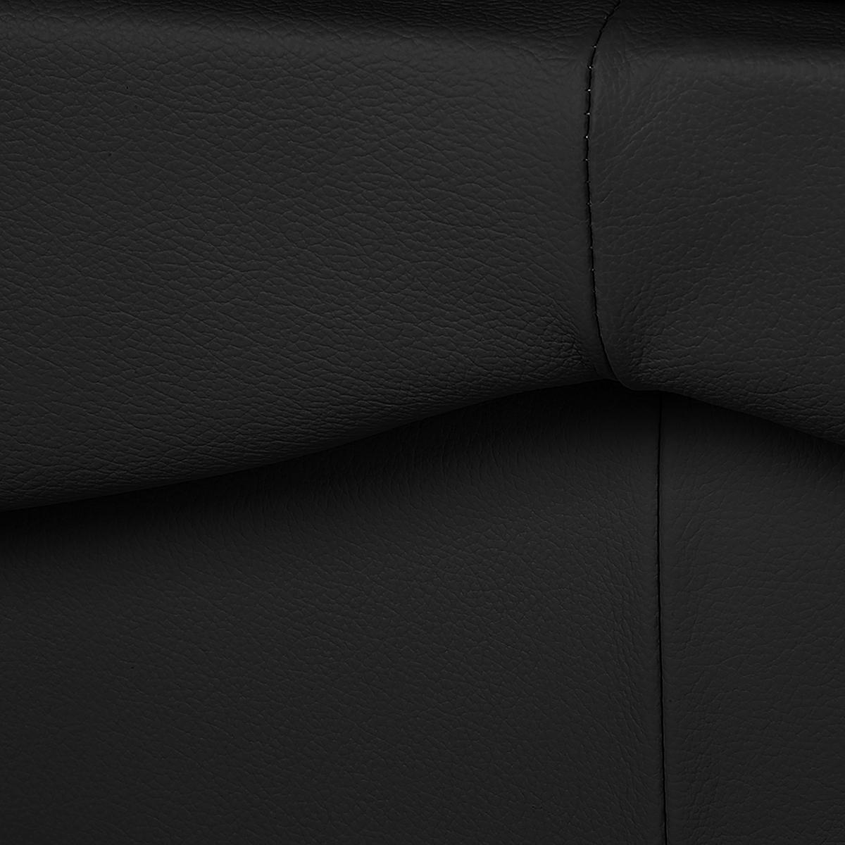 2-Sitzer-Sofa Oslo Schwarz B: 150 cm - Schwarz, Design, Leder (150/92/85cm) - Livetastic