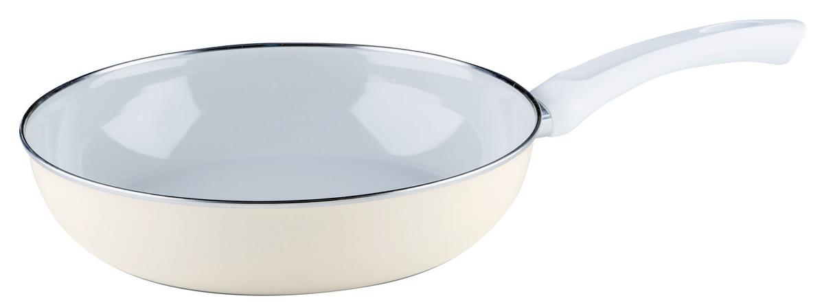 Kochtopfset Avorio 7--teilig. Emaill inkl. Pfanne - Beige, Basics, Glas/Metall (48,5/28,5/24cm) - Riess