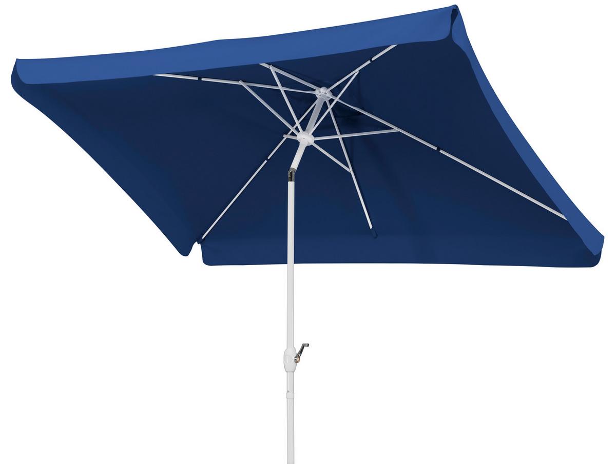 Sonnenschirm Oslo BxHxT: 200x250x300 cm Blau - Blau/Weiß, Basics, Textil/Metall (200/250/300cm) - Schneider