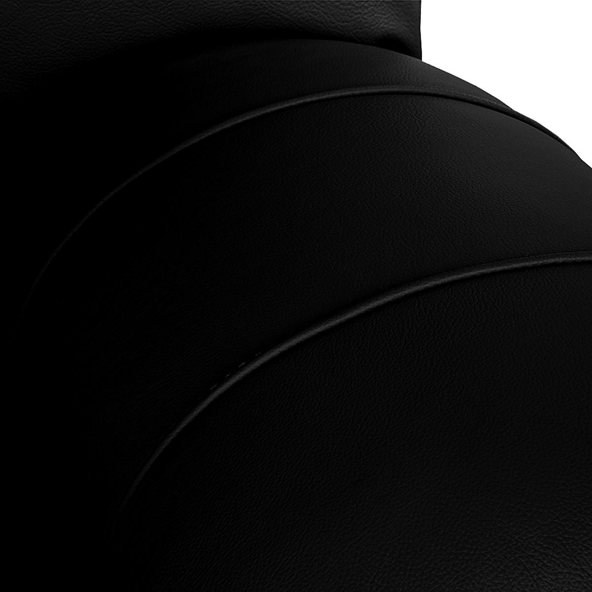Schlafsofa Oslo Schwarz B: 205 cm - Schwarz, Design, Leder (205/92/85cm) - Livetastic