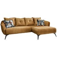 Ecksofa Baggio Mit Kissen Textil Gelb - Gelb/Multicolor, MODERN, Holz/Textil (277/162cm) - Livetastic