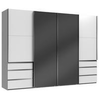 Schwebetürenschrank B: 300 Cm Level Grau/weiß - Weiß/Grau, MODERN, Holzwerkstoff (300/216/65cm) - MID.YOU
