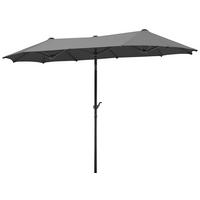 Doppelsonnenschirm Salerno BxHxT: 300x220x150 cm Anthrazit - Anthrazit, Basics, Textil/Metall (300/220/150cm) - Schneider