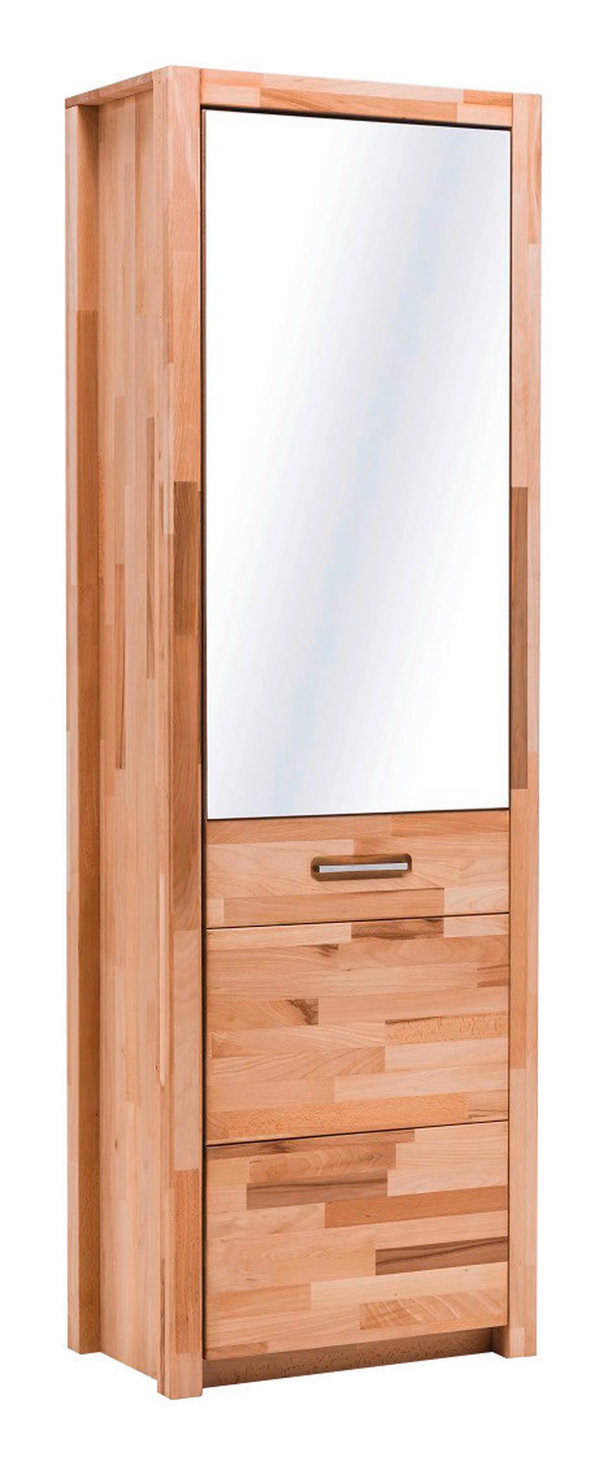 Garderobenschrank Buchefarben, B: 66 Cm - Buchefarben, KONVENTIONELL, Glas/Holz (66/203/40cm) - MID.YOU