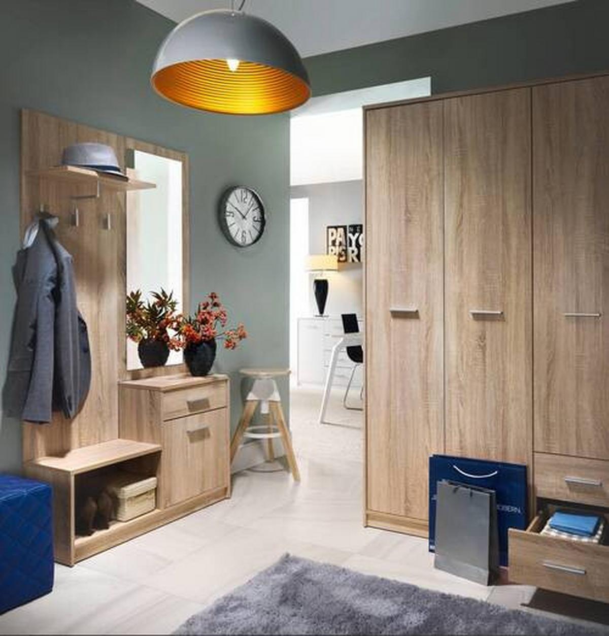 Drehtürenschrank Nepo Plus - Sonoma Eiche, MODERN, Holzwerkstoff (118,5/197/54,5cm) - MID.YOU