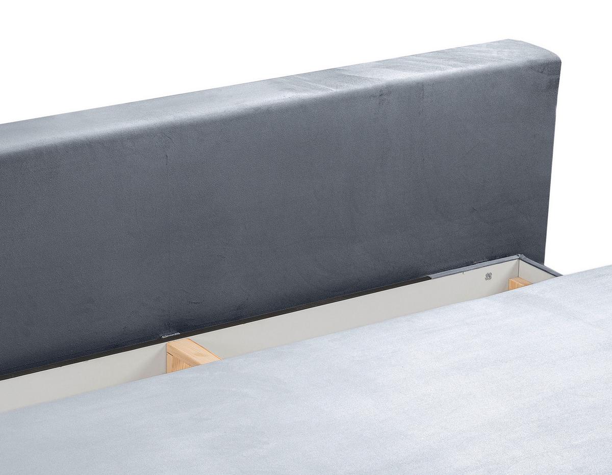 Schlafsofa Sorto Blaugrau B: 200cm - Blaugrau/Schwarz, Basics, Holz/Textil (200/91/100cm) - MID.YOU