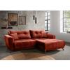 Ecksofa Restao Koralle S: 246x177 cm - Koralle/Schwarz, MODERN, Textil (246/177cm) - MID.YOU