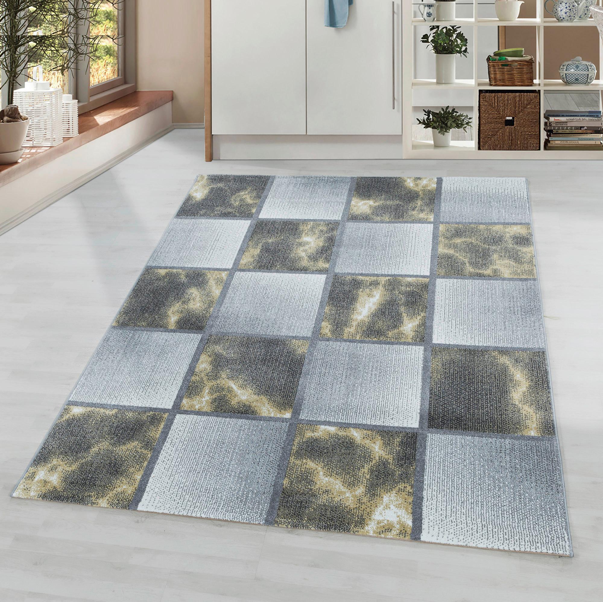 Webteppich Gelb/Grau Naturfaser Ottawa 140x200 cm - Gelb, Design, Textil (140/200cm)