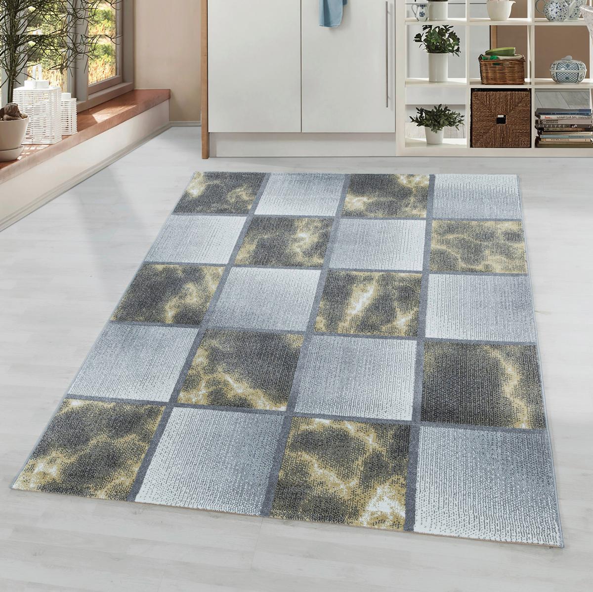 Webteppich Gelb/Grau Naturfaser Ottawa 140x200 cm - Gelb, Design, Textil (140/200cm)