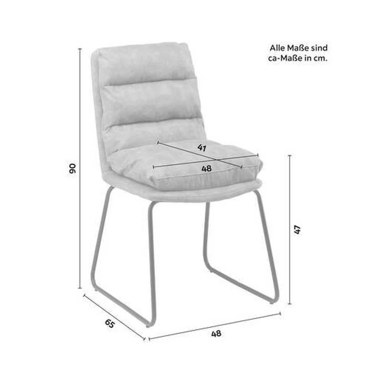 Jídelní židle KONA šedá - šedá/černá, Moderní, kov/dřevo (48/90/65cm) - P & B