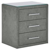 Nachtkästchen Dunkelgrau H: 60 cm Kleopatra - Dunkelgrau, KONVENTIONELL, Holzwerkstoff/Kunststoff (56/60/41cm) - Ondega