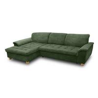 Ecksofa Mit Schlaffunktion Franzi Grün Mikrofaser - Eichefarben/Grün, KONVENTIONELL, Textil (170/281cm) - MID.YOU