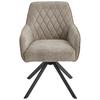 Armlehnstuhl Jule - Schwarz/Braun, MODERN, Holz/Textil (60/87/65cm) - Livetastic