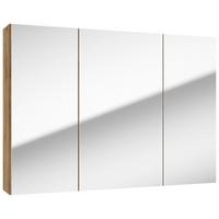 Spiegelschrank Locca Sps BxHxT: 85x60x15 cm Eiche Dekor - Eichefarben/Erlefarben, KONVENTIONELL, Glas/Holzwerkstoff (85/60/15cm) - MID.YOU