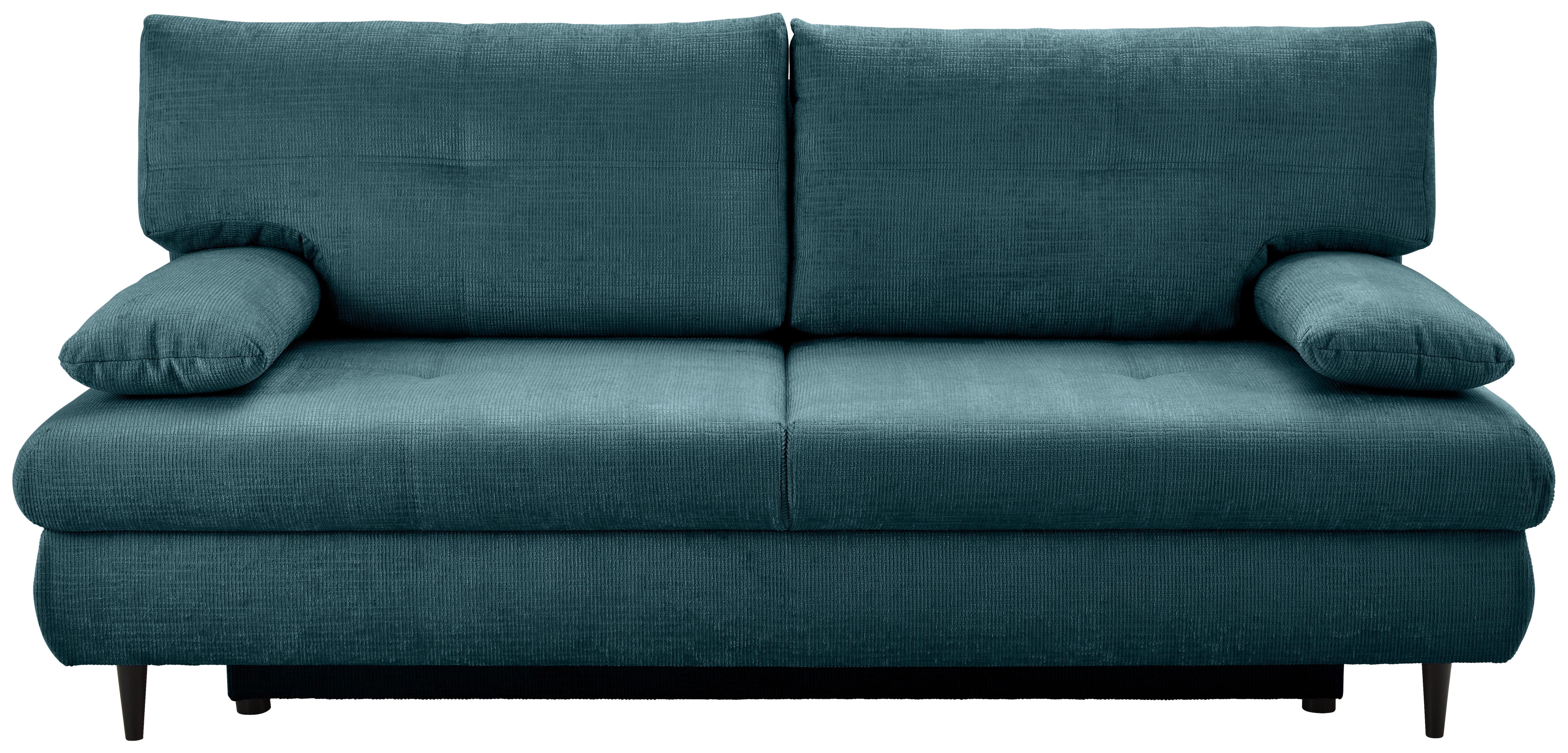 SCHLAFSOFA VIRGO - Petrol/Schwarz, KONVENTIONELL, Textil (212/97/105cm) - MID.YOU
