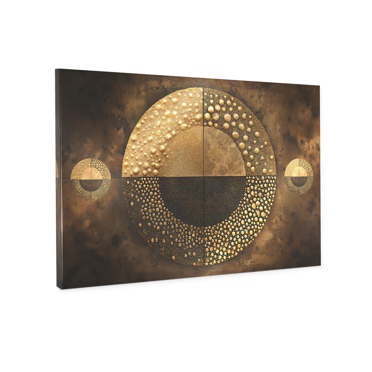OBRAZ NA PLÁTNE SILVER - hnedá/zlatá, kompozitné drevo/textil (120/80cm) - Mömax