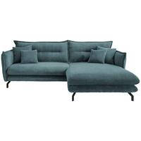 Ecksofa Lava Petrol S: 255/180 Cm - Petrol/Schwarz, MODERN, Textil (255/180cm) - Livetastic